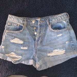 ripped jean shorts